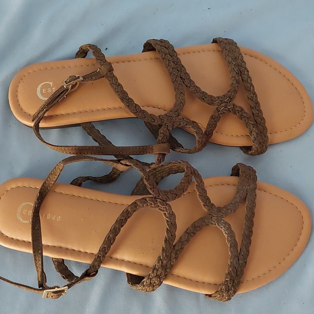 Green sandals